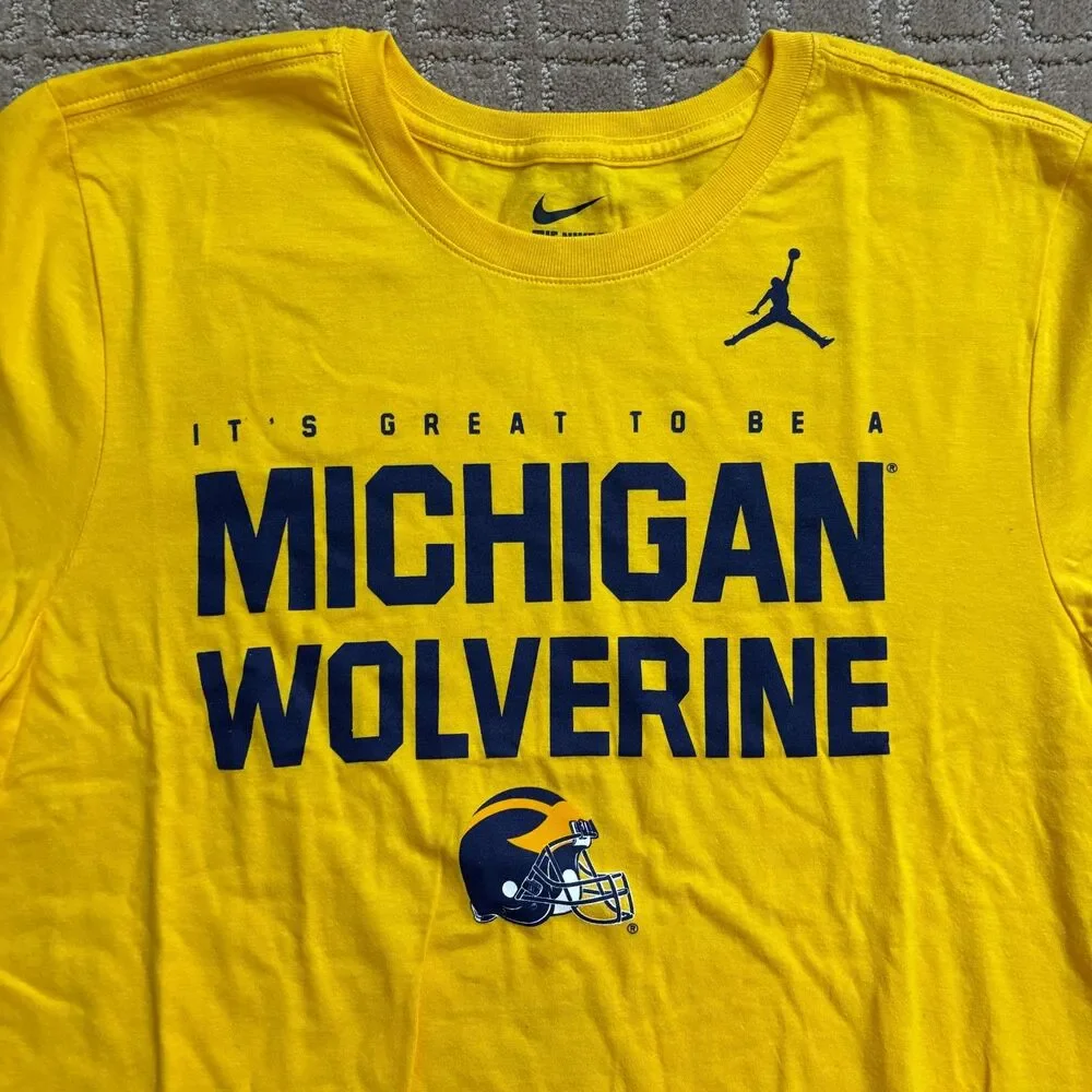 Michigan Wolverines Football 2018 Season T Shirt Mens Small Jordan Nike U of M
